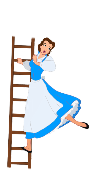 Ilustración de una mujer subiendo una escalera, metáfora visual sobre crecimiento personal – Ana Serrano Psicóloga.